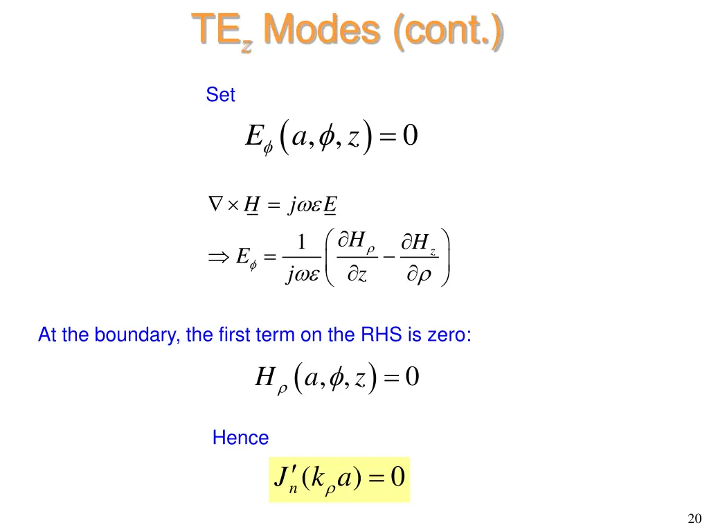 te z modes cont