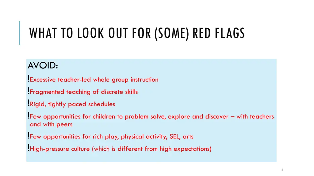 what to look out for some red flags