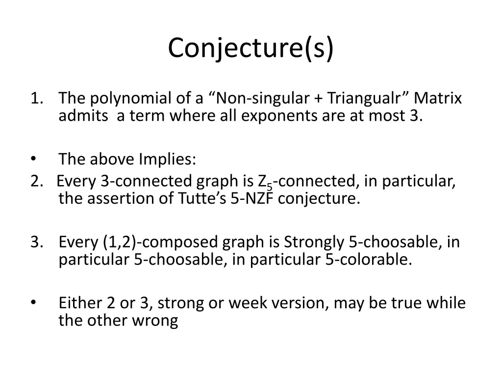 conjecture s