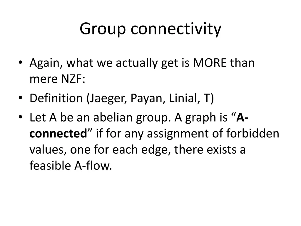 group connectivity