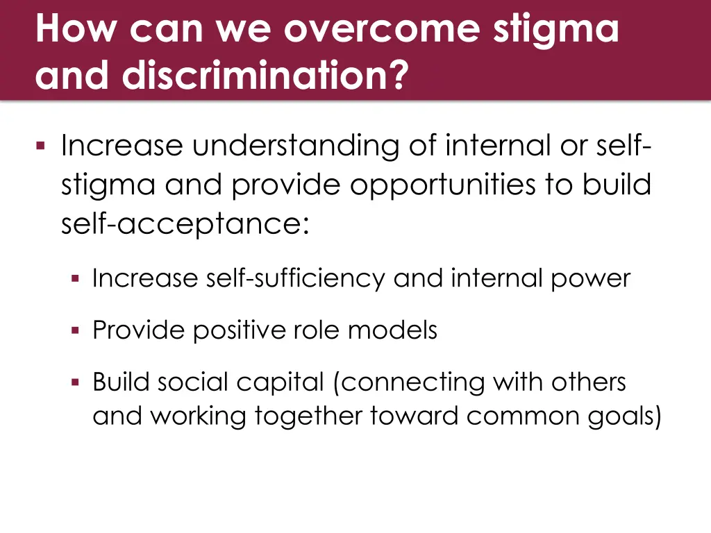 how can we overcome stigma and discrimination 2