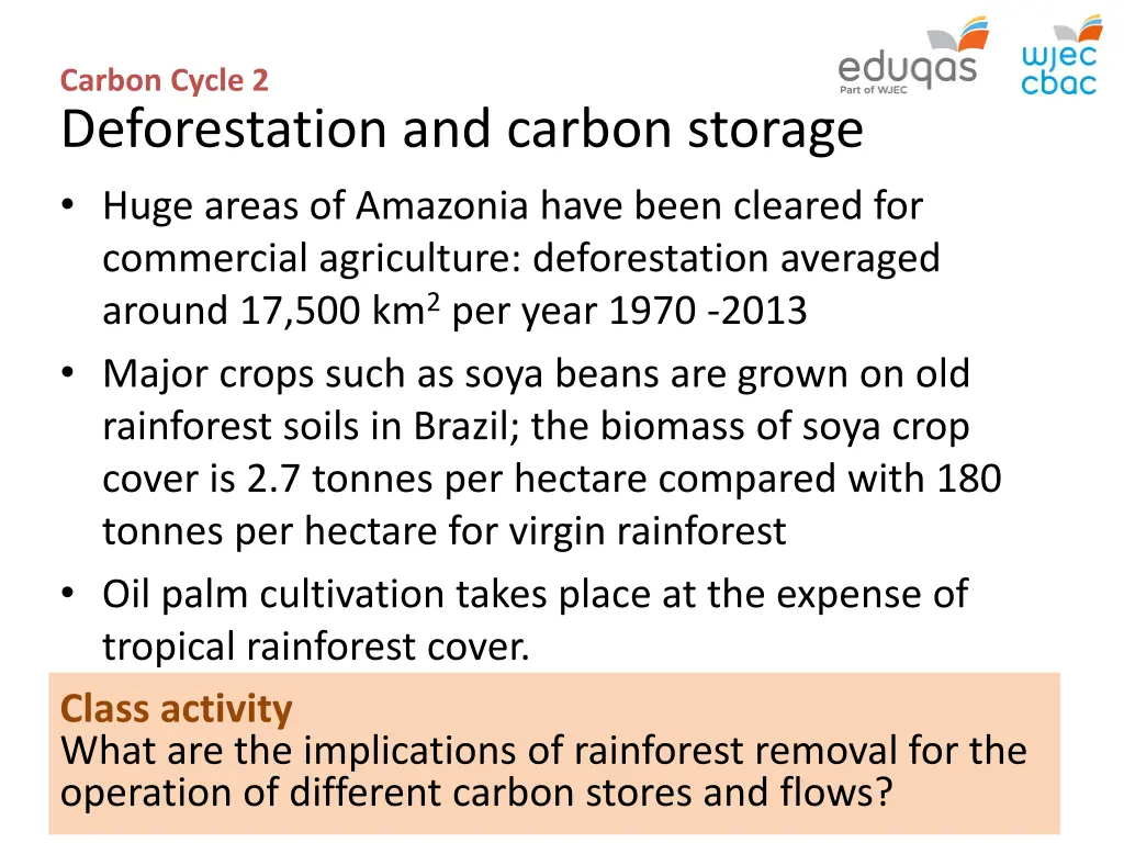 carbon cycle 2 deforestation and carbon storage