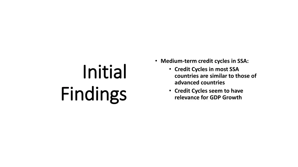 medium term credit cycles in ssa credit cycles