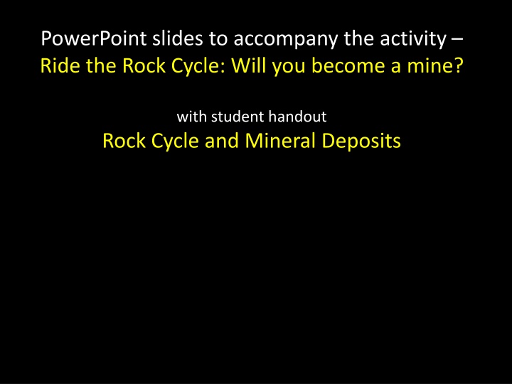 powerpoint slides to accompany the activity ride