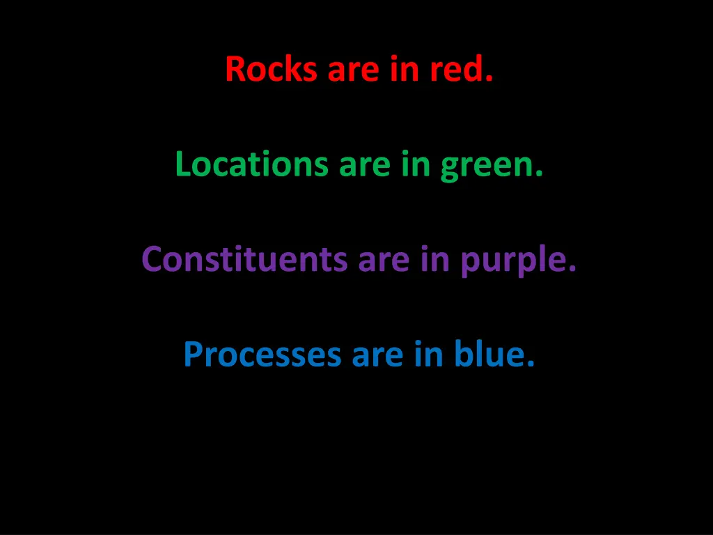 rocks are in red