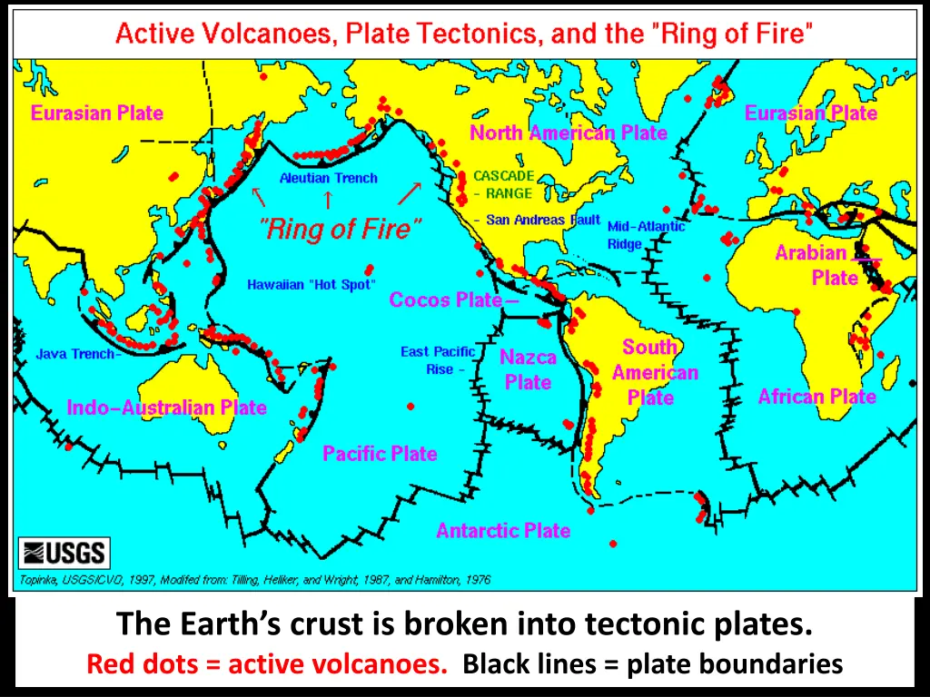 the earth s crust is broken into tectonic plates