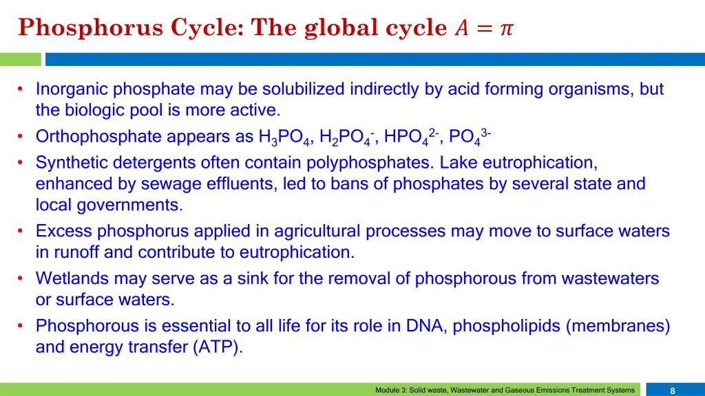 phosphorus cycle the global cycle 1