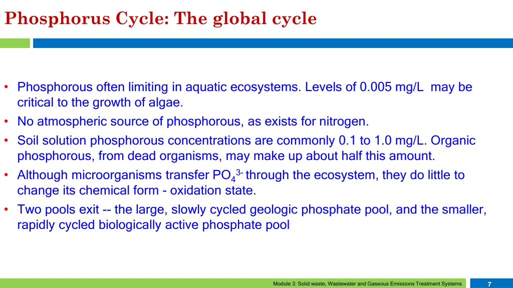 phosphorus cycle the global cycle