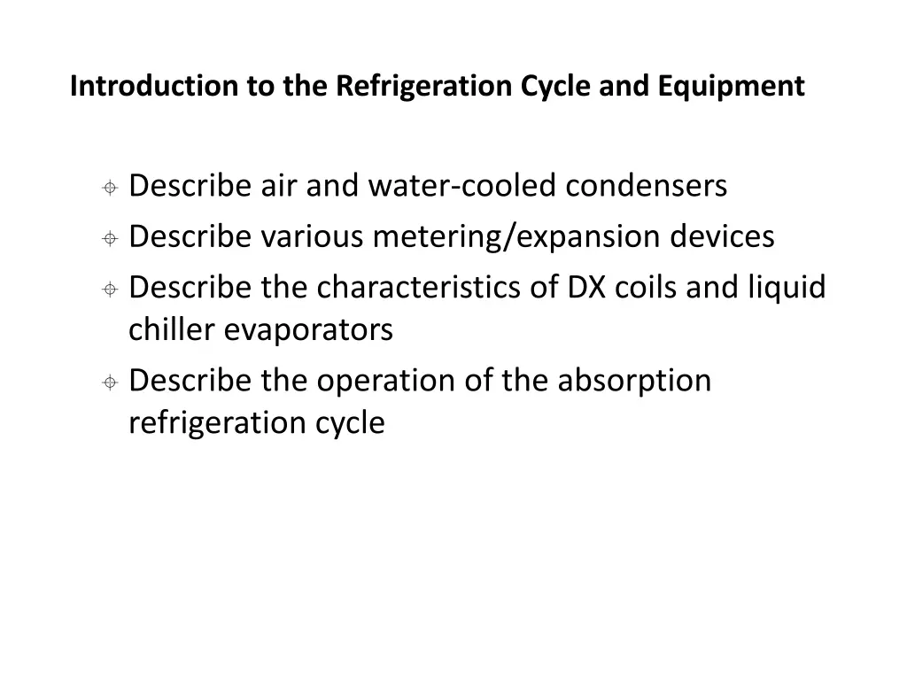 introduction to the refrigeration cycle 1