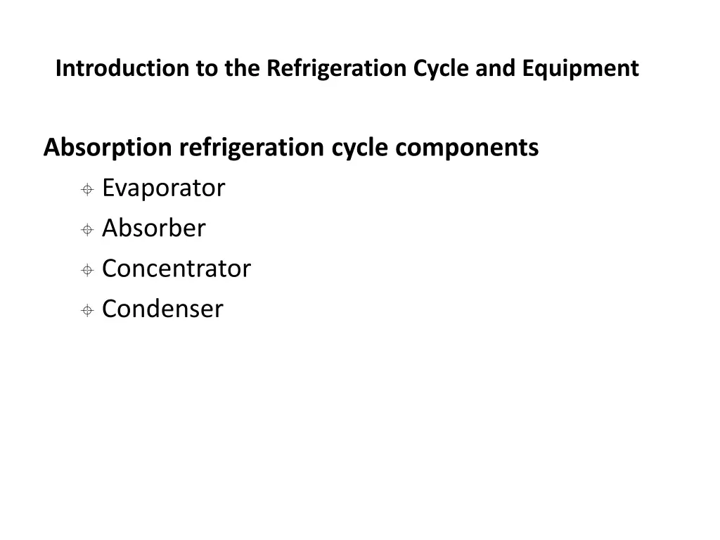 introduction to the refrigeration cycle 25