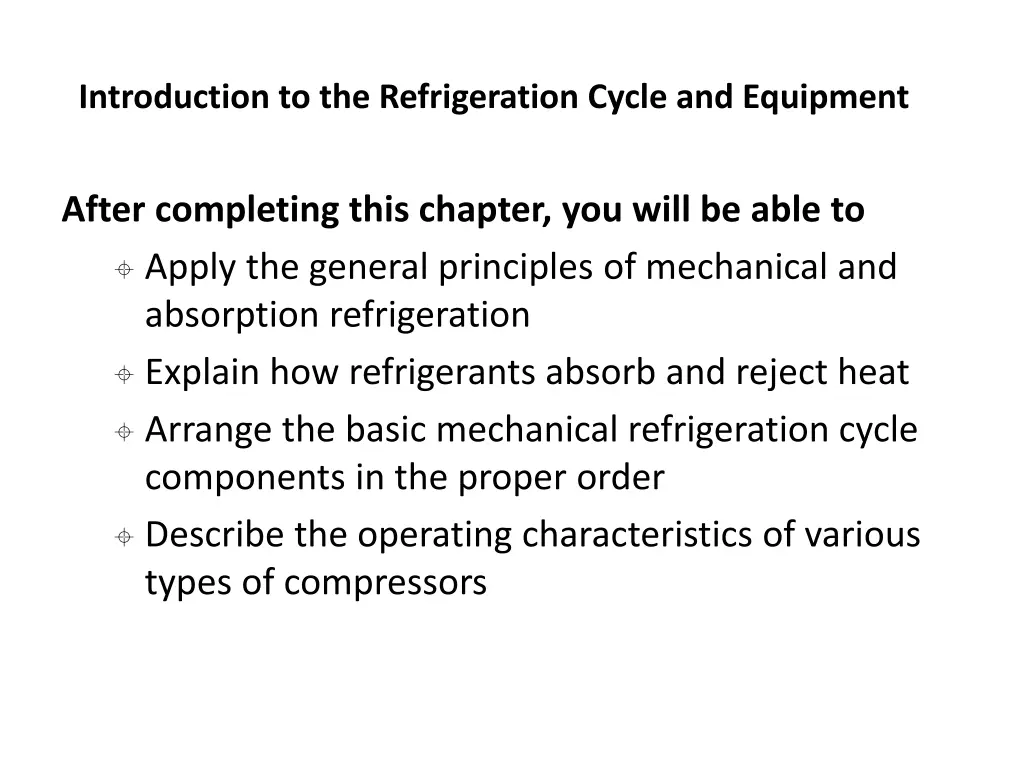 introduction to the refrigeration cycle