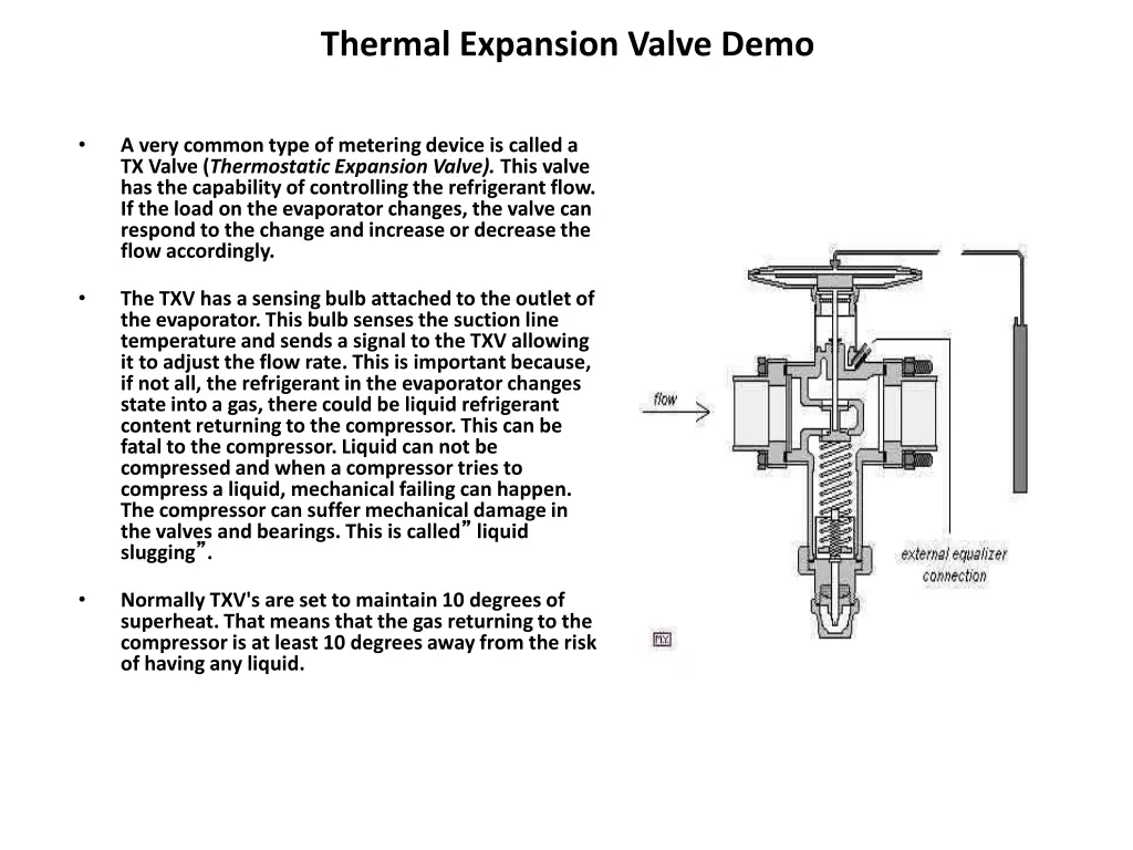 thermal expansion valve demo