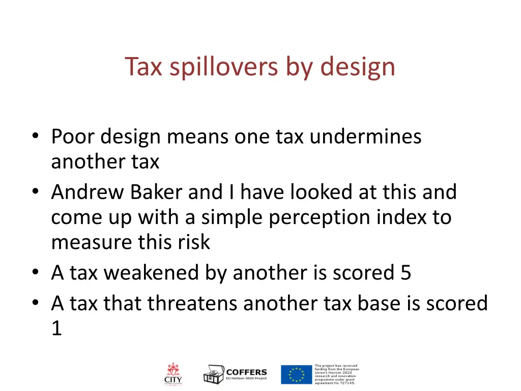 tax spillovers by design