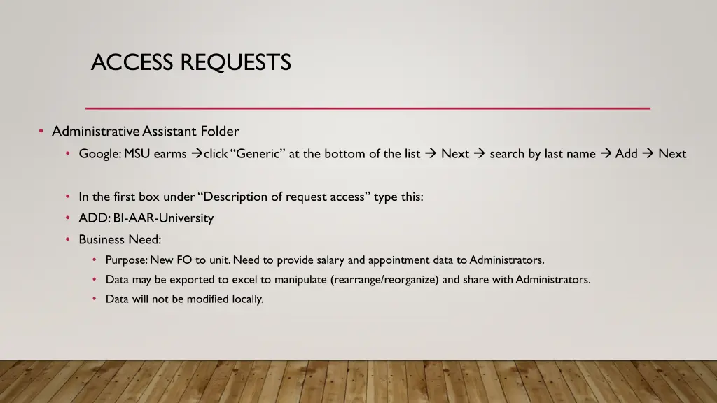 access requests 2