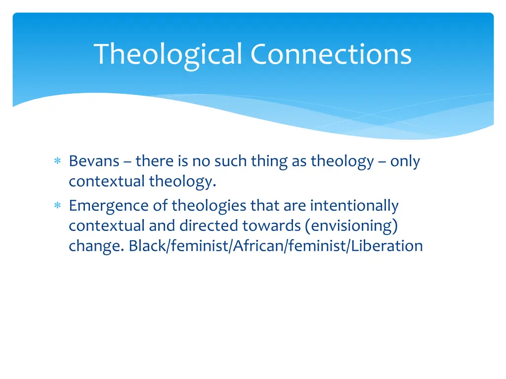 theological connections