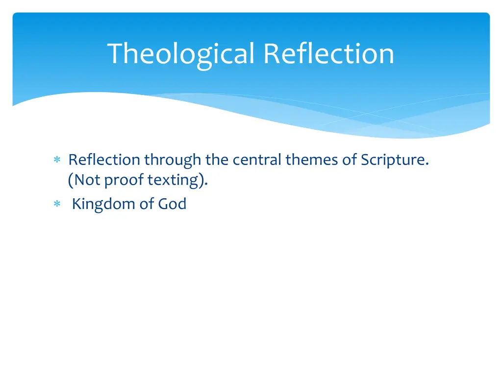 theological reflection