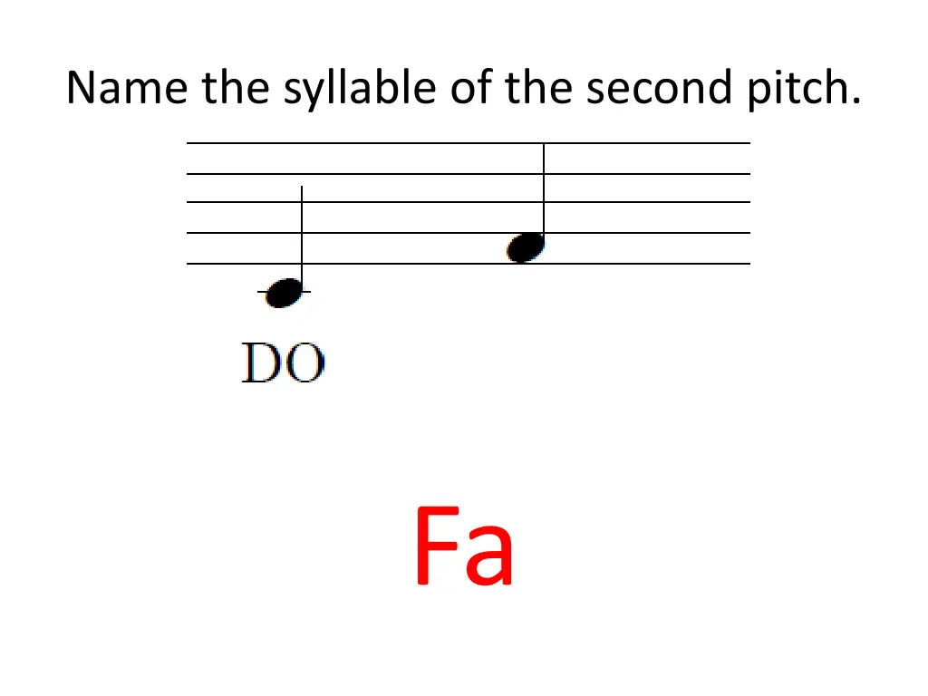 name the syllable of the second pitch 6