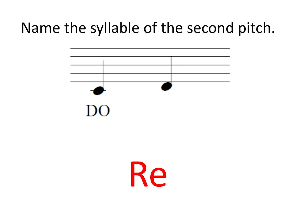 name the syllable of the second pitch