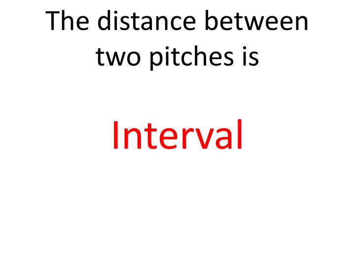 the distance between two pitches is