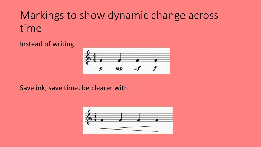 markings to show dynamic change across time