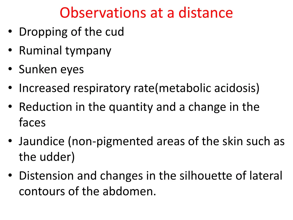 observations at a distance dropping