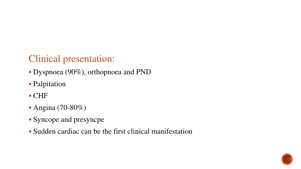 clinical presentation