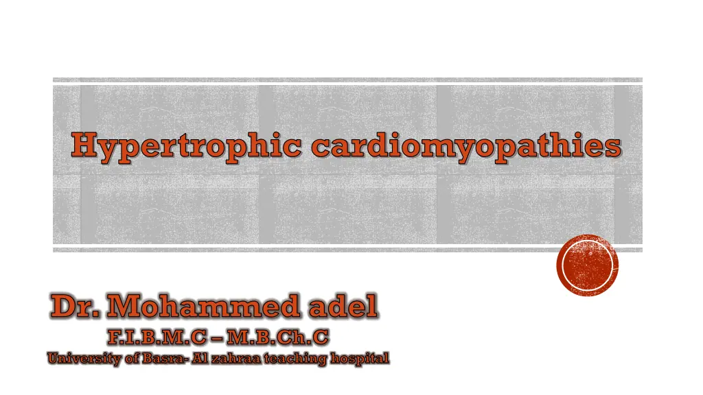 hypertrophic cardiomyopathies