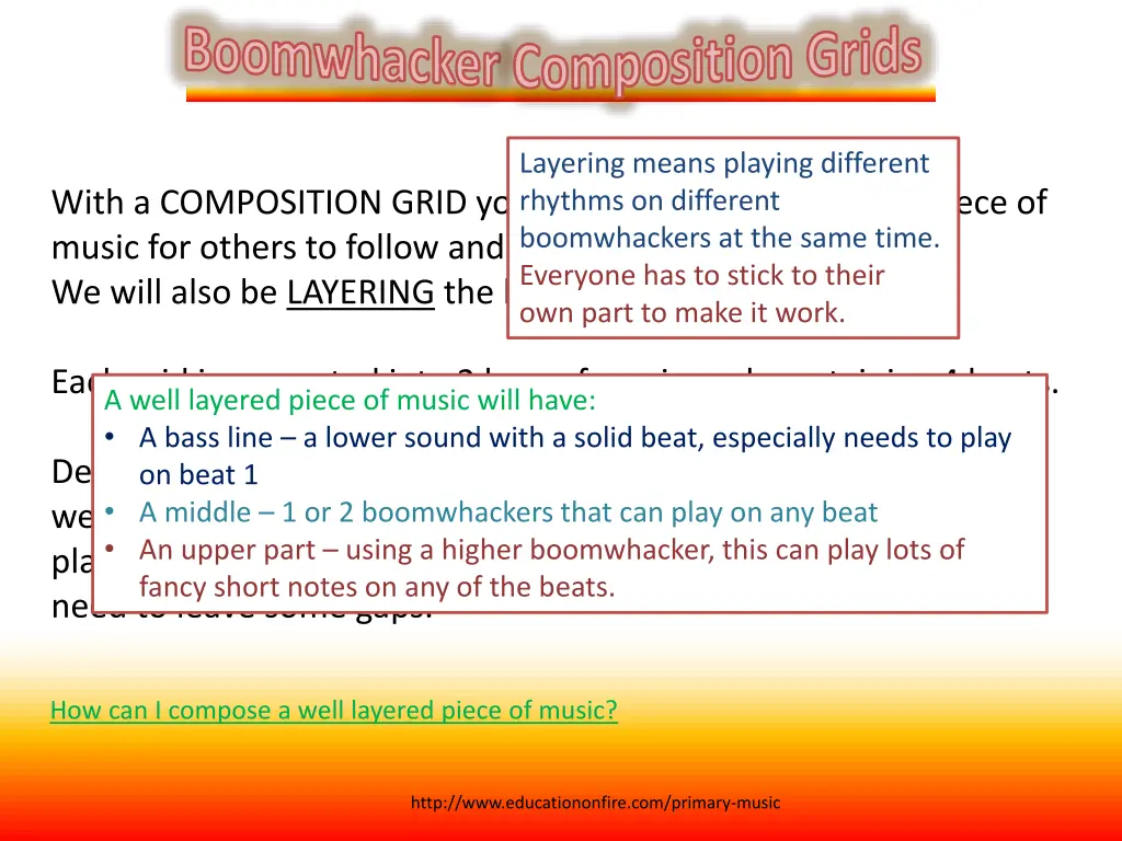 boomwhacker composition grids