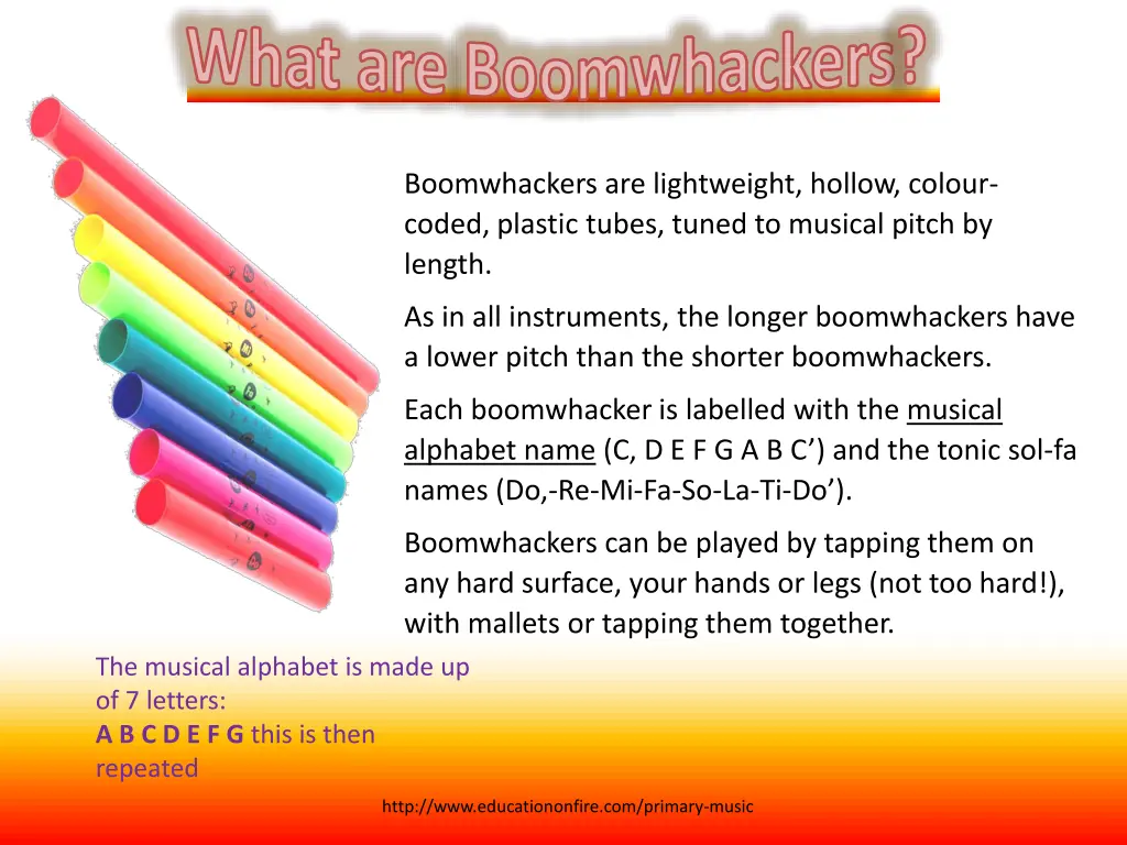 what are boomwhackers