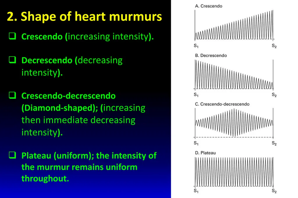 2 shape of heart murmurs