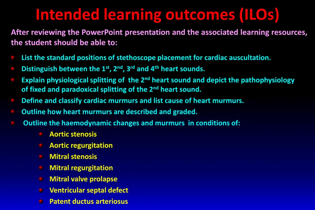 intended learning outcomes ilos 1