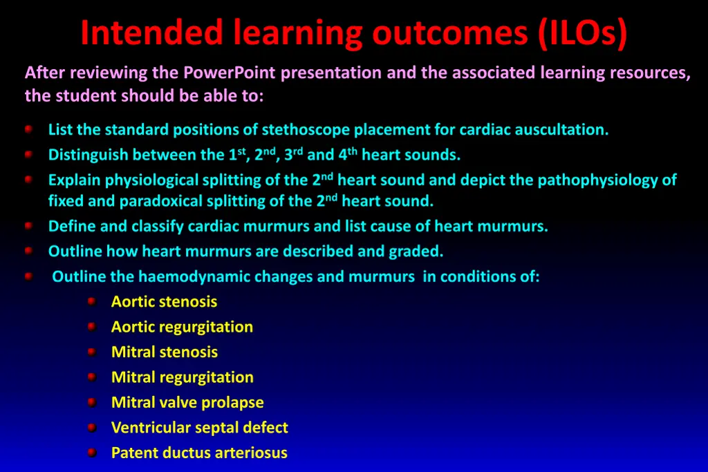 intended learning outcomes ilos