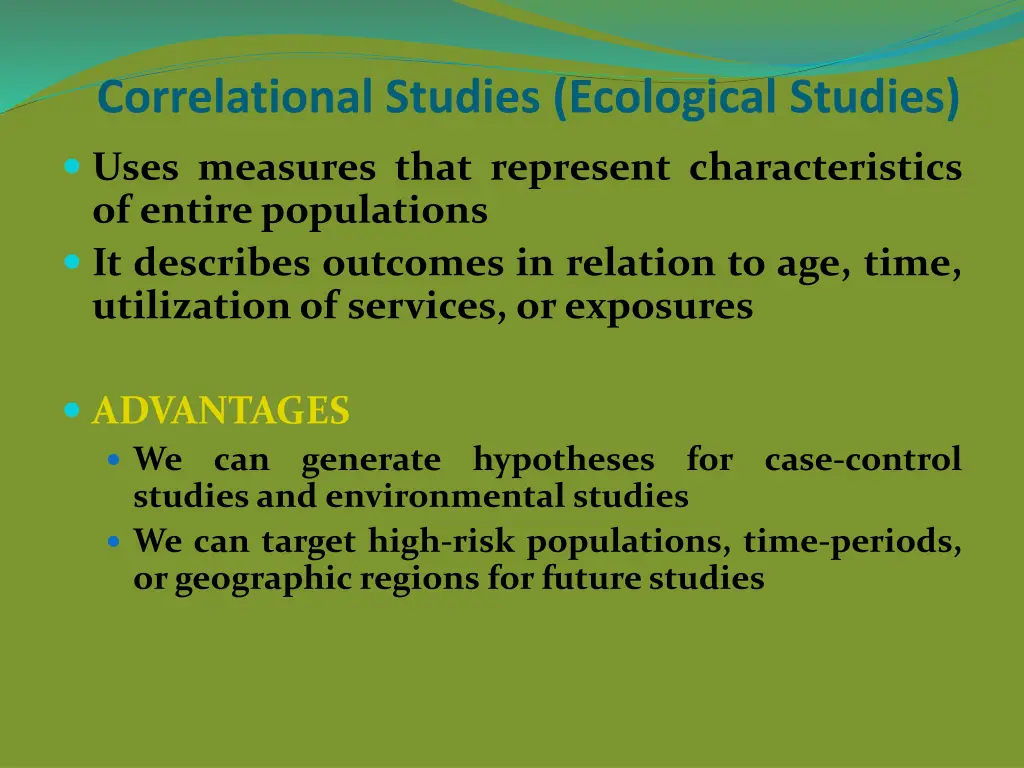 correlational studies ecological studies 1