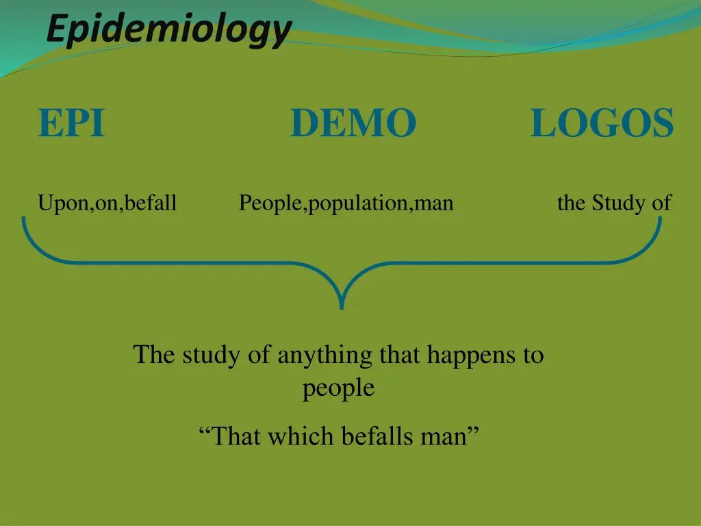 epidemiology