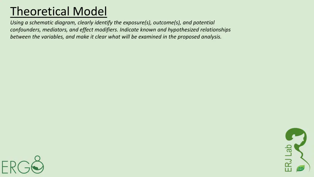 theoretical model using a schematic diagram