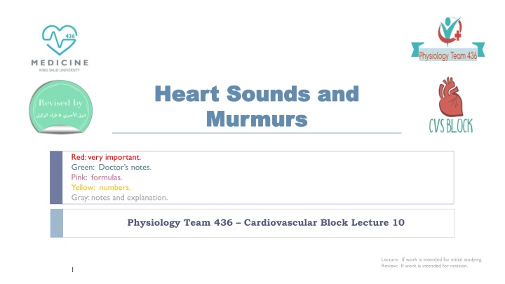 heart sounds and heart sounds and murmurs murmurs