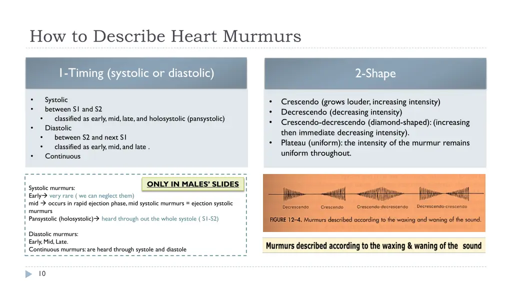 how to describe heart murmurs