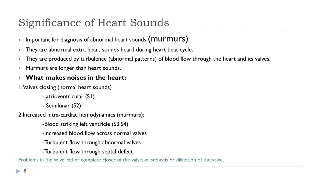 significance of heart sounds