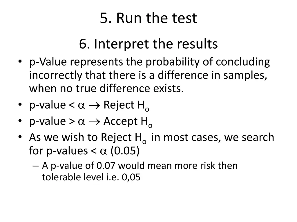 5 run the test