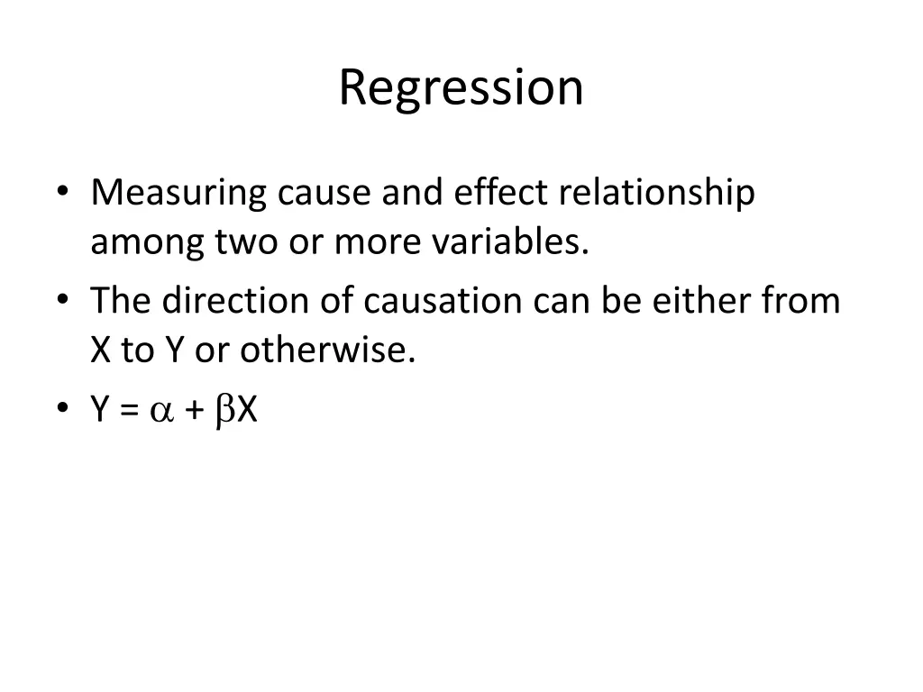 regression