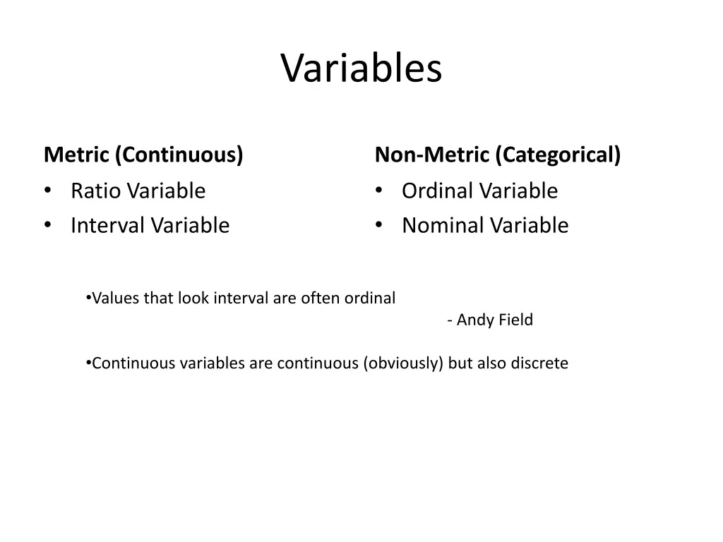 variables