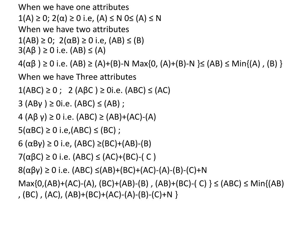 when we have one attributes