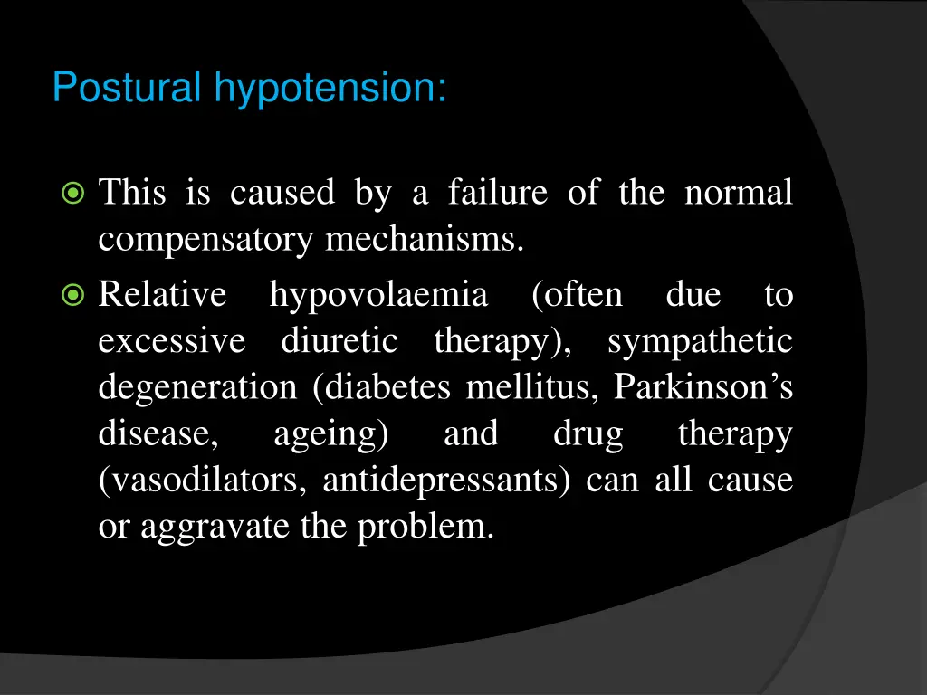 postural hypotension