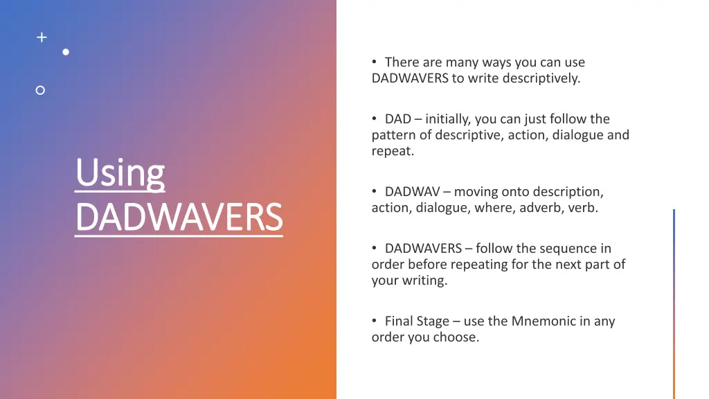 using using dadwavers dadwavers