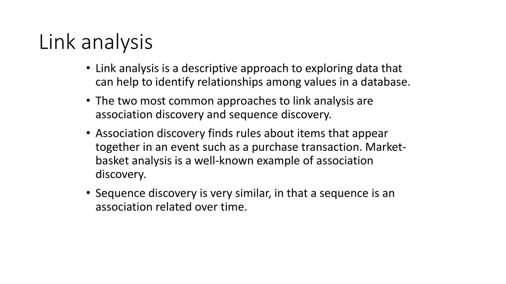 link analysis link analysis is a descriptive