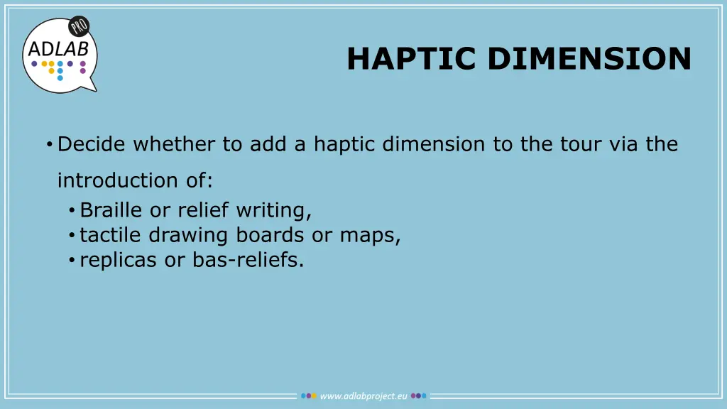 haptic dimension