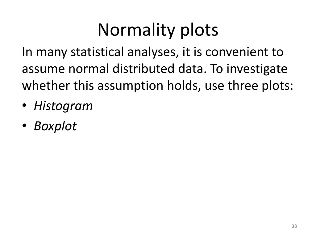 normality plots 1