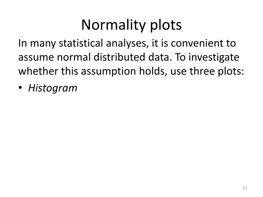 normality plots