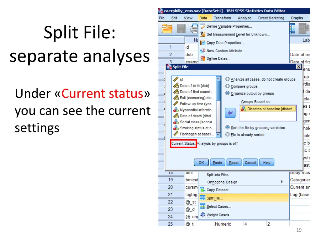 split file separate analyses 3