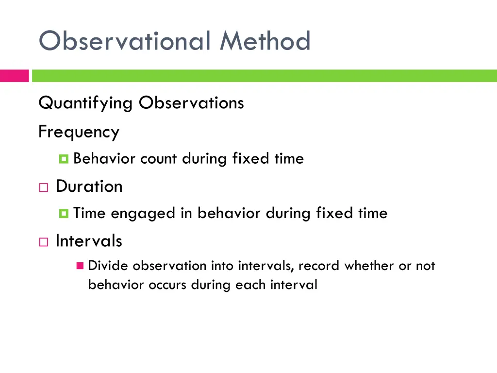 observational method 1